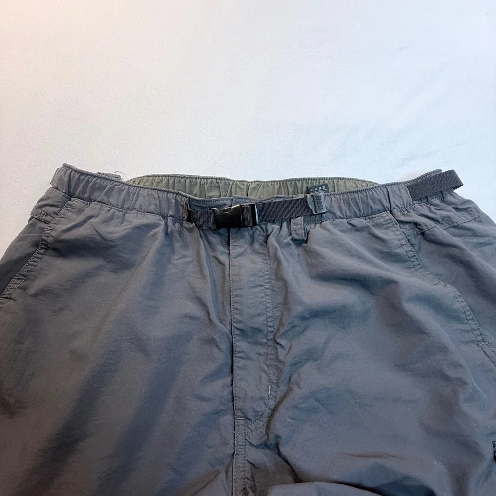 REI Convertible Hiking Pants Mens XL Gray Zip Off Cargo Nylon Outdoor Trail